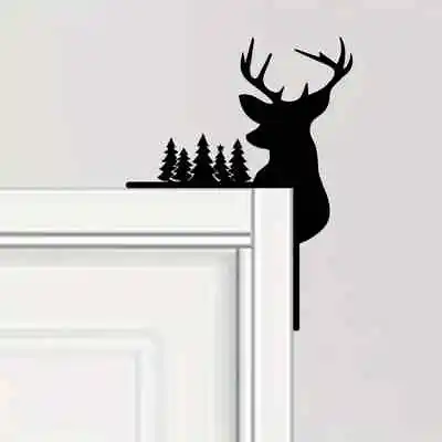 1pc Moose Silhouette Wall Stickers Door Corner Decoration Frame Corner Decor Art • $9.77