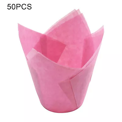 50pcs Baking Cups Fine Workmanship Oil-proof Muffin Cupcake Liner Paper Holder • $8.30
