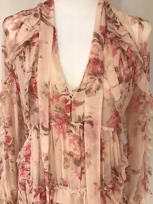 Zimmermann Corsair Floating Dress Silk Size 1/10 • $525