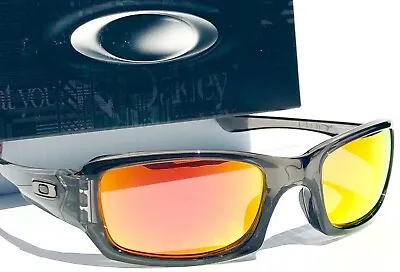 NEW* Oakley FIVES Squared Grey Smoke W POLARIZED Galaxy RUBY Lens Sunglass 9238 • $108.96