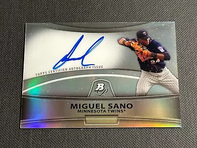 2010 Bowman Platinum MIGUEL SANO Auto Minnesota Twins Card Rookie #BPA-MS • $5.99