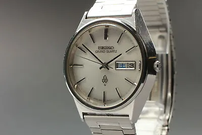 [Exc+5] Vintage Seiko Grand Quartz 4843-8041 Silver Dial Men's Watch From JAPAN • $551.74