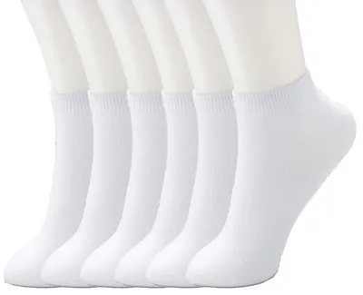 $7.45 • Buy New Lot 6-12 Pairs Ankle Quarter Crew Mens Womens Thin Socks Cotton White Casual