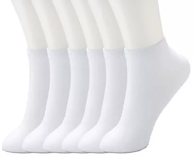 New Lot 6-12 Pairs Ankle Quarter Crew Mens Womens Thin Socks Cotton White Casual • $7.95