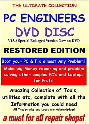 £2.99 • Buy PC & Laptop Computer Engineers Boot Disc Repair Tools Fix Problems Restored Edit