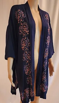 Merona Navy Lightweight Open Front Kimono Top One Size Fits Most • $16.50