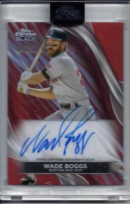 Wade Boggs 2024 Topps Chrome Black Orange Refractor Autograph Auto #ed 24/25 • $17.50