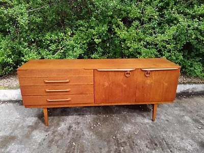 Mid Century Teak Sideboard Long John Drawers Cabinets Quality Sustainable Item • £650