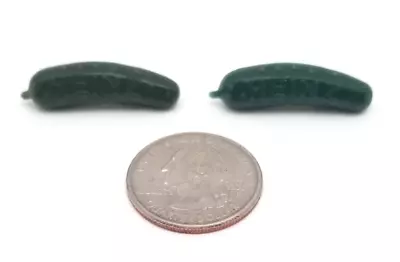 HEINZ Vintage Green Plastic Pickle Promotion Advertising Pins Picklesburgh Set 2 • $10