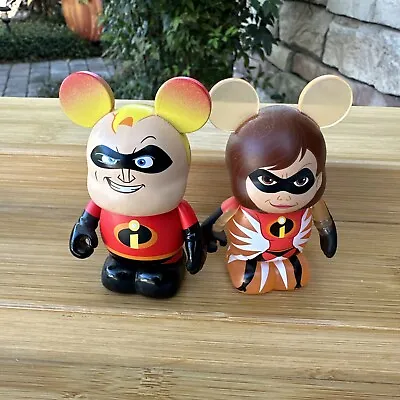 Disney 3  Vinylmation Pixar Mr & Mrs. Incredible The Incredibles EUC • $16.99