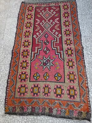 Turkish Kilim Jijim Area Rug Small Kilim Fine Woven Vintage Rug Nomadic • $130