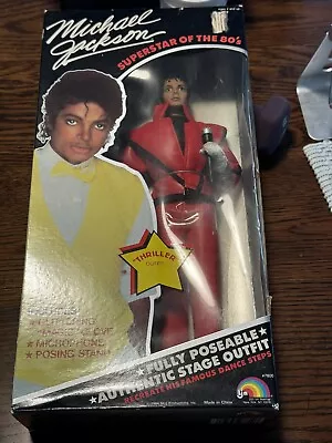 Michael Jackson Doll Superstars Of 80's Thriller Outfit 12  Action Figure 1984 • $85