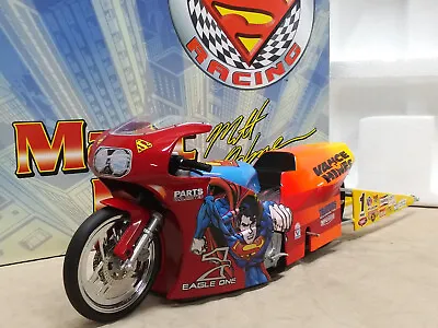 Vintage NHRA Matt Hines Vance & Hines Superman 1999 Suzuki Pro Stock Bike 1:9 • $189.95