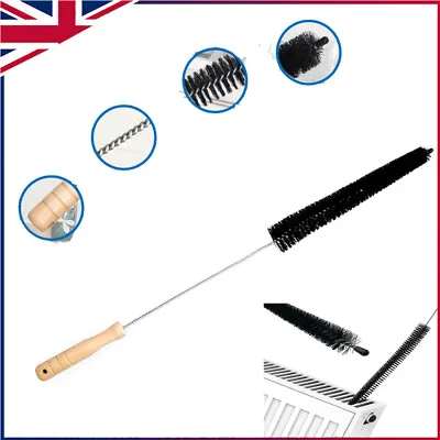 Radiator Brush With Wooden Handle Pack Of 1 Radiator Cleaner Brush With Hanging • £3.89