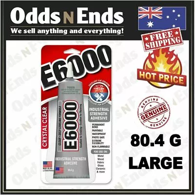 E6000 Industrial Strength Adhesive  Glue 2oz 80.4g Large Tube GENUINE USA Made • $18.95