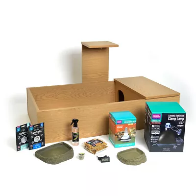 £176.99 • Buy Habistat Tortoise Table 109x61x23 & Accessory Kit Oak Style Complete Starter Kit