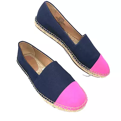 J.Crew Shoes Womens 11 Espadrille Flats Color Block Slip On Flats Cap Toe -NEW- • $26