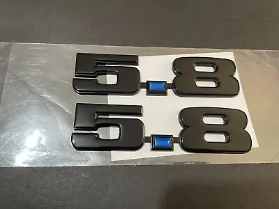 1965-1995 351W Gloss Black & Blue 5.8 Liter Emblem 4.75  X 1.25  • $18.90