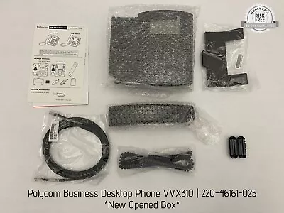 $49.95 • Buy Polycom Business Desktop Phone VVX310, 220-46161-025 *New Opened Box*