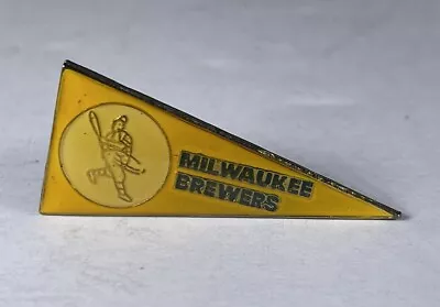 Vintage MLB Milwaukee Brewers Enamel Baseball Pennant Lapel/Hat Pin • $12.97