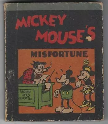 Mickey Mouse's Misfortune 1934 Walt Disney Whitman Illustrated • $59.99