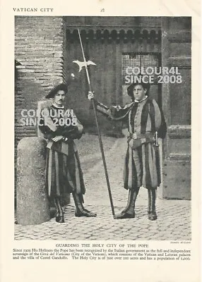 Italy Vatican City Guards  Citta Del Vaticano C 1930 Photo Illustration Print  • $11.13