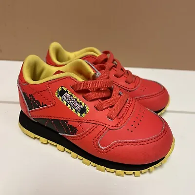 Reebok Jurassic Park Shoes - Toddler Size 5 Slip On Sneakers Red • $15.99