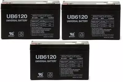 UPG 3 Pack - 6VOLT 12AMP DEEP-CYCLE RECHARGEABLE SEALED ENERGY STORAGE BATTERY 1 • $59.99