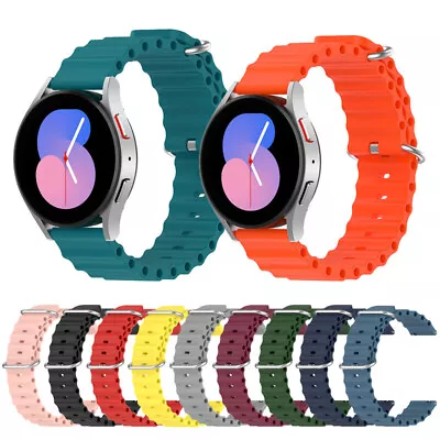 20/22MM Silicone Ocean Band Sports Strap For Samsung Watch 5/5 Pro 4 3 Active 2 • $15.37