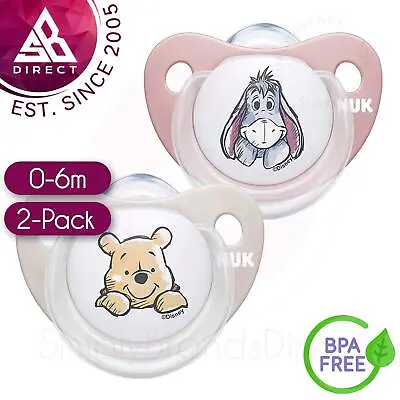 £9.09 • Buy NUK Disney Winnie The Pooh Soother Girl│0-6m│Pacifier Dummy│BPAFree Silicone│EXU
