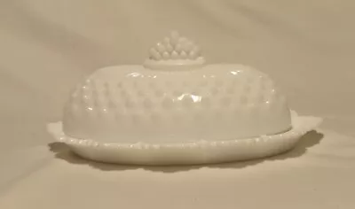 Vintage Fenton Hobnail Milk Glass Butter Dish • $32