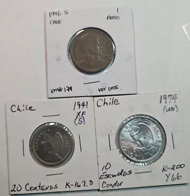 World Coin Lot CHILE (1941-1974) NICE COINS#517 • $3.99