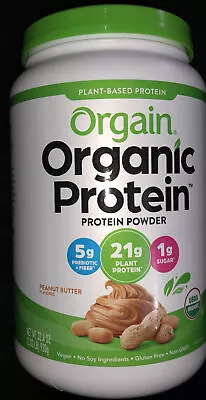 Orgain Organic Protein Plant Based Powder Peanut Butter 2.03 Lbs • $24