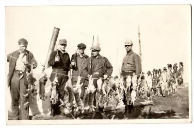 Vintage RPPC Real Photo Small Game Hunters Rabbitsgrouseshotgunscaps • $24.99