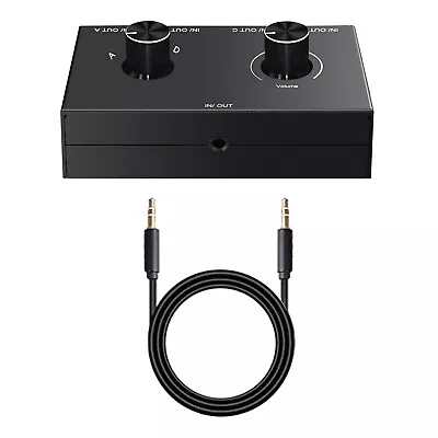 3.5mm Jack Audio Switcher Selector  Splitter Box 4 In 1 Out / 4 In 1 Out • $31.98
