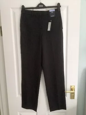 £7.99 • Buy M&S Ladies Trousers Size 8 Regular Dark Charcoal Straight Leg BNWT RRP £19.50
