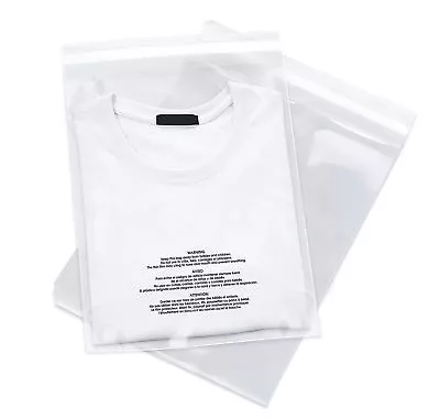 200 9x12 Poly Bags Resealable Suffocation Warning Clear Bag 1.5 Mil 100 X 2 • $15.95