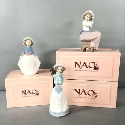 £8.50 • Buy Lladro Nao Boxed Figurine Bundle X3 Big Hug Girl Praying Holding Skirt -CP