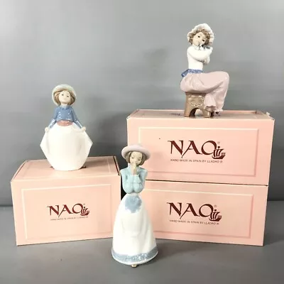 £8.50 • Buy Lladro Nao Boxed Figurine Bundle X3 Big Hug Girl Praying Holding Skirt -CP