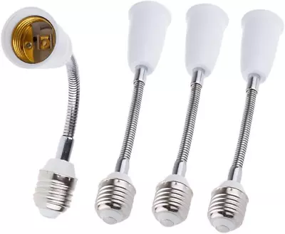 4 Pack E27 Adjustable Flexible Light Bulb Extension Socket Lamp Adapter Extender • $12.34