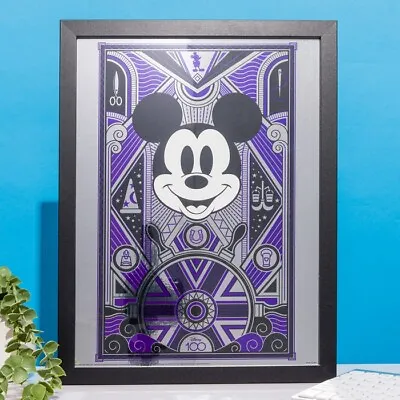 Official Disney 100 Mickey Mouse Framed Metallic Print • $31.07