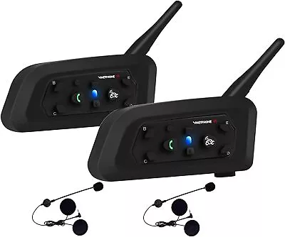 V6 Bluetooth Headset 2 Riders Intercom For Motorcycling Skiing Climbing (2 PCS) • $48.99