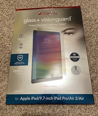 Zagg Glass+ Visionguard Screen Protector-Apple IPad/9.7 Inch IPad Pro/Air 2/Air • $20
