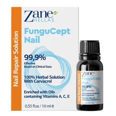 Zane Hellas FunguCept Nail Fungal Support.Natural Nail Protection.0.33 Oz–10 Ml • $16.99