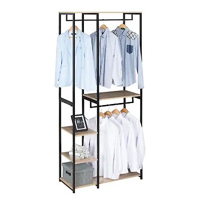 Clothes Rail Rack Garment Dress Coat Hanging Display Stand Storage Metal Shelf • £87.99