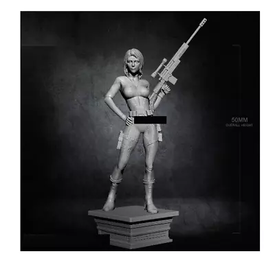 50mm Miniature Female Sniper Special Forces Resin Model Kit Unassemble Unpainted • $27.31