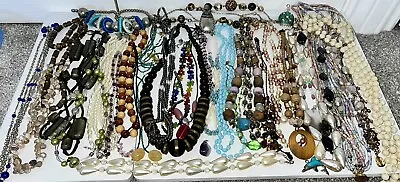 Costume Jewellery Beaded Necklaces Lot • £25.99