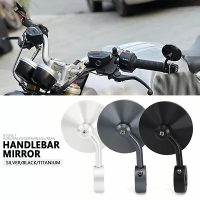Motorcycle Mirror Aluminum Handle Bar End Rearview Side Mirrors For BMW R NINET • $60.41