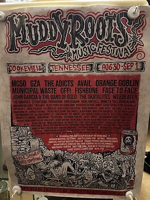 Muddy Roots Poster Avail Gza Municipal Waste Mc5 • $49.98