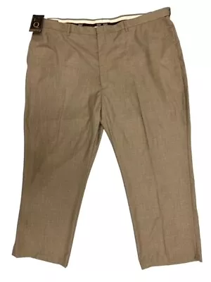 Haggar Dress Pants 50W X 29L Classic Fit Expandable Waist No Iron Camel Brown • $15.76